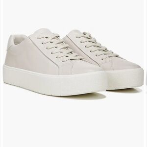 Vince Benfield Leather Platform Sneaker - Women's Cream Sz 6